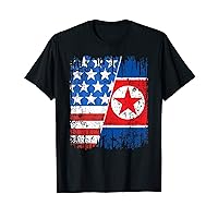 Korean American Flag North Korea Usa T-Shirt
