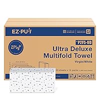Premium Ultra Deluxe 2ply+ MULTIFOLD Hand Towel Paper, 120 sheets x 15 pk, P2F5-UD (Large Sheet)