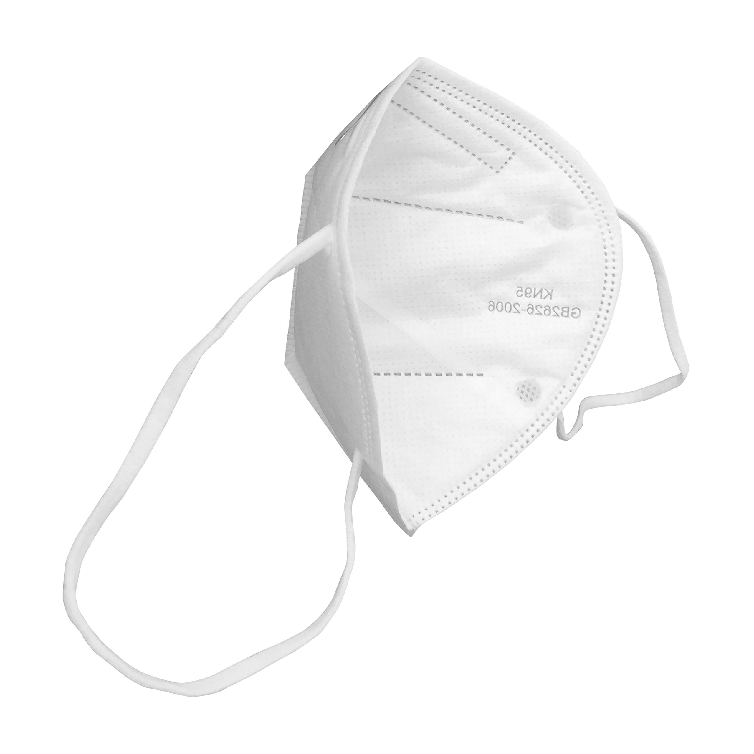 SupplyAID RRS-KN95-5PK KN95 Face Mask for Protection Against PM2.5 Dust, Pollen and Haze-Proof, 5 Pack, White