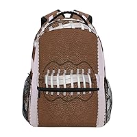 ALAZA American Football Ball Close Up with White Laces Junior High School Bookbag Daypack Laptop Outdoor Backpack