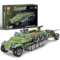 Mould King 20027 Military German Half-Track Armored Vehicle, WW2 Military Building Blocks Toy with 1298 pcs, Army Truck Model Gift for Boys, Kids Ages 8+ or Adults