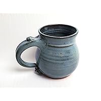 Hand Thrown Pottery Mug in Slate Blue Handmade in North Carolina