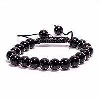 Black Onyx Round Smooth Beads 8 mm Adjustable Designer Bracelet TB-70 for Girls,Man,Woman,Friend,Gift,Boys,Friendship Band.