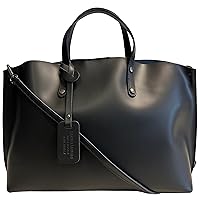 Women's Large Leather Handbag with Shoulder Strap Shopper