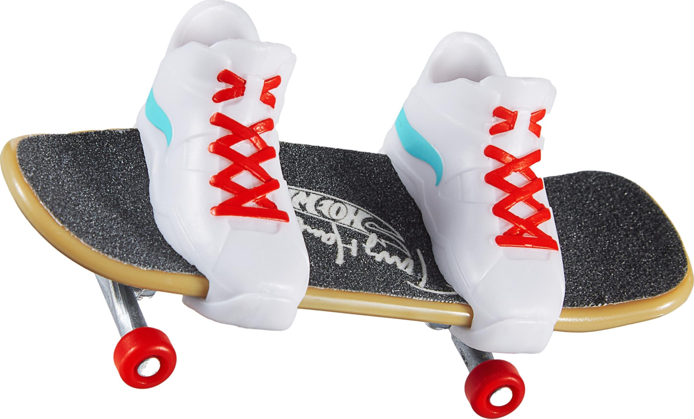 Hot Wheels Skate Tony Hawk Fingerboard & Removable Skate Shoes Multipack, 4 Fully Assembled Boards, 2 Pairs of Skate Shoes, 1 Exclusive Set (Styles May Vary)