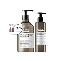 Absolut Repair Molecular Shampoo & Serum Set | Peptide Bonder | For Extremely Dry Damaged Hair | Amino Acids | Strengthening Bonds | Sulfate-Free