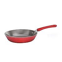 NutriChef 8'' Durable Small Fry Pan - Non-Stick High-Qualified Kitchen Cookware, PTFE/PFOA/PFOS-Free Heat Resistant Lacquer Kitchen Ware, Induction Compatible with Model: NCCW11RDL, One Size, Red