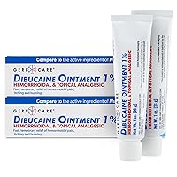 Dibucaine Hemorroid Ointment 1% Pain-Relief Hemorrhoid Cream |Hemorroidal & Topical Analgesic| Quick Relief from Burning & Itching | Fast-Acting External Hemorrhoid Treatment 1oz (2 Pack)