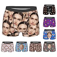 Customize Boxers for Men with Pictures, Personalized Boxer Briefs for Men for Father Husband Boyfriend, Boxer Personalizados Para Hombre for Men, Personalized Gifts for Men