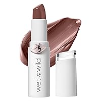 wet n wild Mega Last High-Shine Lipstick Lip Color, Infused with Seed Oils For a Nourishing High-Shine, Buildable & Blendable Creamy Color, Cruelty-Free & Vegan - Mad for Mauve