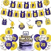 Basketball Birthday Decorations for Boy Girl - Basketball Party Decorations Basketball Birthday Banner Hanging Swirls Kits Balloons Decoration Basketball Party Favors.