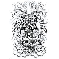Temporary Tattoos for Men Women Big Children Waterproof Full Back Semi-Permanent Tattoo Paper Sticker for Body Art (Angel Wings)