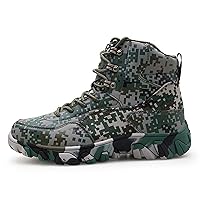 Men's Hiking Boot for Men Women High-top lace up Side Zip Ankle Bootie Camouflage Beige Black Military Green Size Work Male