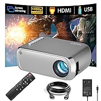 Cellphone Projector, 1080P Supported Mini Projector, Movie Projector for Outdoor & Indoor Home Theater Use, Compatible with Tablet TV Box Fire Stick Games etc