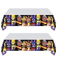 2pc Party Tablecloth for Five Nights at Freddy's, Birthday Party Decoration Supplies for Five Nights at Freddy's (70