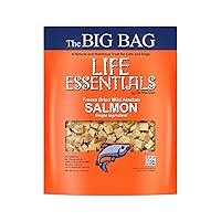 LIFE ESSENTIALS BY CAT-MAN-DOO All Natural Freeze Dried Wild Alaskan Salmon Treats for Cats & Dogs - Single Ingredient No Grain Snack with No Additives or Preservatives, 16 Ounce Big Bag