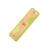 Hape Blues Harmonica | 10 Hole Wooden Musical Instrument Toy for Kids, Green