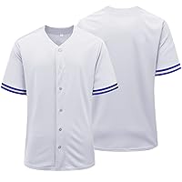 Mowbeat Womens Baseball Jersey Button Down T-shirts Short Sleeve V-Neck Crop Top Blouse Softball Button Up Jersey