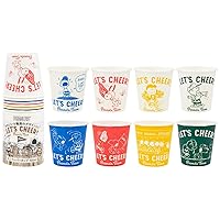サンナップ(Sunnap) Sunup Snoopy Paper Cups, 3.4 fl oz (100 ml), Disposable Mini Paper Cups, Peanuts, Small Size, 8 Different Designs, Made in Japan, 25 Pieces