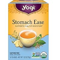 Yogi Tea - Stomach Ease (6 Pack) - Supports Healthy Digestion with Peppermint, Licorice Root, and Ayurvedic Herbs - Caffeine Free - 96 Organic Herbal Tea Bags