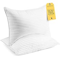Beckham Hotel Collection Bed Pillows Standard / Queen Size Set of 2 - Microfiber Pillow for Back, Stomach or Side Sleepers