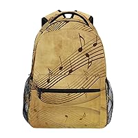 ALAZA Old Style Music Note Backpack for Women Men,Travel Trip Casual Daypack College Bookbag Laptop Bag Work Business Shoulder Bag Fit for 14 Inch Laptop