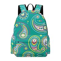 Paisley Pattern Backpack Lightweight Laptop Backpack Travel Business Bag Casual Shoulder Bags Daypack for Women Men