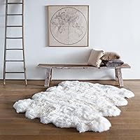 WaySoft Authentic New Zealand Sheepskin Area Rug, Versatile Fluffy Wool Cover in Multiple Sizes, Perfect for Bedrooms, Living Rooms, Chair Covers, or Motorcycle Seats