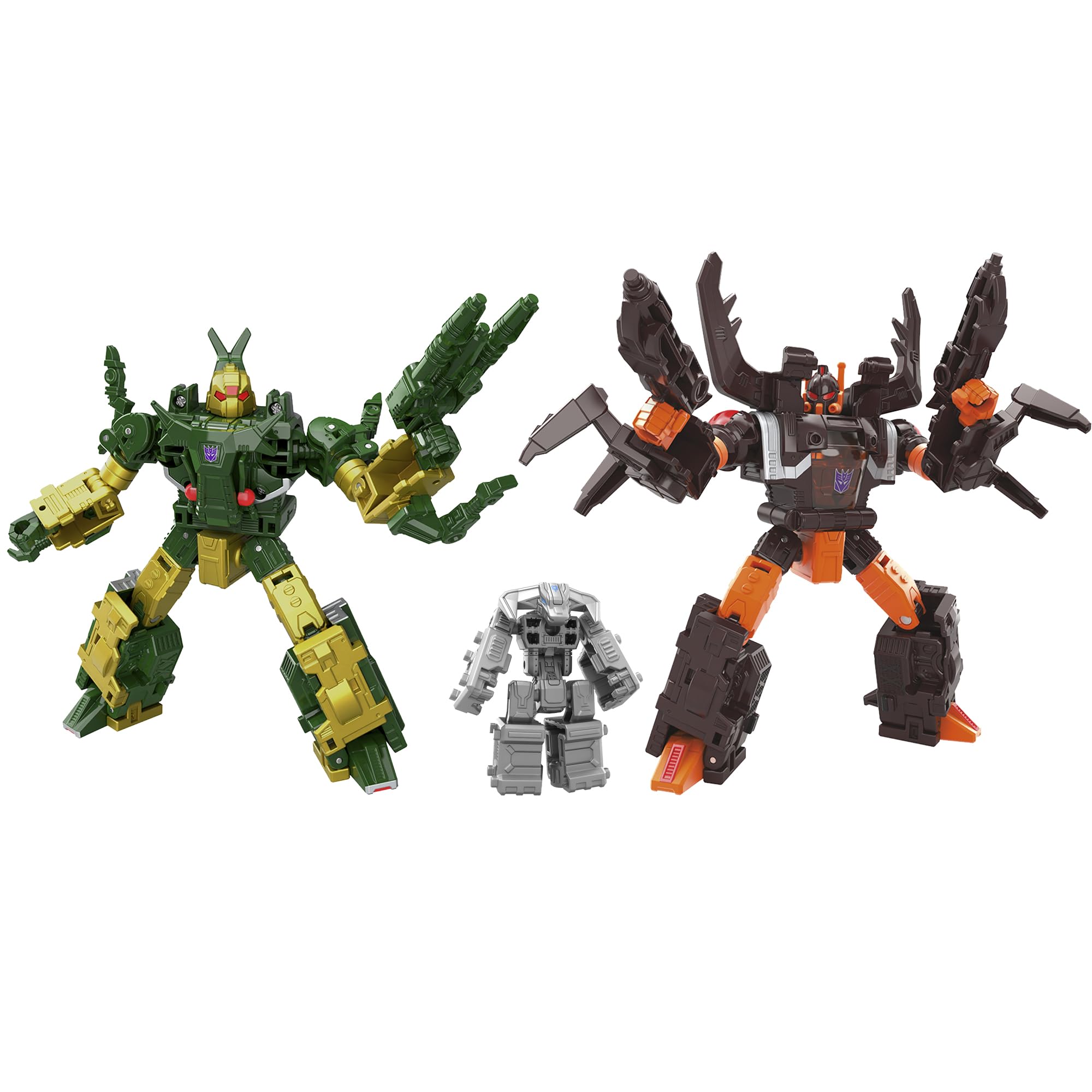 Transformers Legacy United Doom ‘n Destruction Collection, Mayhem Attack Squad Converting Action Figure 3-Pack, Chop Shop & Barrage, 8+ Years (Amazon Exclusive)