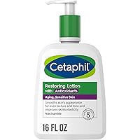 Cetaphil Restoring Body Lotion with Antioxidants for Aging Skin, Mother's Day Gifts, Great for Neck and Chest Areas, Fragrance and Paraben Free, Suitable for Sensitve Skin 16 oz. Bottle