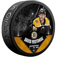 David Pastrnak Boston Bruins Unsigned Fanatics Exclusive Player Hockey Puck - Limited Edition of 1000 - Unsigned Pucks
