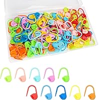 120 Pcs Colorful Knitting Markers, Plastic Crochet Pins Clips, Bulk Stitch Markers, Locking Stitch Safety Pins, Knitting Place Markers for DIY, Craft,Weaving, Sewing（Mix Color,120 Pieces）