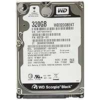 WD Black 320 GB Mobile Hard Drive, 2.5 Inch, 7200 RPM, SATA II, 16 MB Cache (WD3200BEKT) (Old Model)