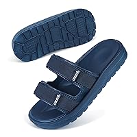 Menore Slide Sandals for Men Adjustable Velcro Buckle Slippers with Arch Support Cushion EVA Beach Shower Water Shoes Outdoor Indoor size 6-10