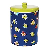 Enesco Disney Pixar Ceramics Toy Story Pizza Planet Aliens Collage Cookie Jar Canister, 10 Inch, Multicolor