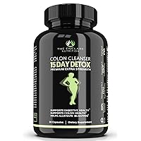 Colon Cleanser Detox. Premium 15 Day Fast-Acting Detox Cleanse Diet Pills, Probiotic, Fiber, Natural Laxatives for Constipation Relief, Bloating. Colon Cleanse Boosts Energy, Focus, Gut Health (1)