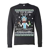 Tis The Season to Get Riggity Wrecked Son Ugly Christmas Mens Long Sleeves