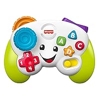 Fisher-Price Laugh & Learn Game & Learning Controller for Baby and Kids, Pretend Video Games with Music and Sound for Kids from 6 Months, Multilingual Version, HXC30