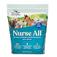 Manna Pro Nurse All Multi Species Milk Replacer with Probiotics for Horses | Formulated with All-Milk Protein to Promote Growth and Development | Helps Support Healthy Gut and Digestions| 8lbs