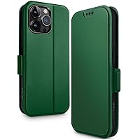 OCASE for iPhone 15 Pro Max Case Wallet Case, Slim PU Leather Flip Folio, Card Slots, RFID Blocking, Kickstand, Shockproof Phone Cover 6.7 Inch 2023, Green
