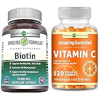Amazing Nutrition Biotin + Vitamin C Gummies (2 Products)