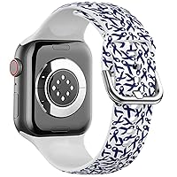 Compatible with Apple Watch Band 42mm 44mm 45mm 49mm (Colon Cancer Awareness Pattern) Replacement Silicone Soft Sports Bracelet for iWatch Series 8 7 6 5 4 3 2 1 Ultra SE
