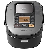 5 Cup (Uncooked) Japanese Rice Cooker with Induction Heating System and Pre-Programmed Cooking Options for Brown Rice, White Rice, and Porridge or Soup - 1.0 Liter - SR-HZ106 (Black)