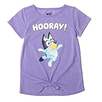 Bluey Girls Knotted Graphic T-Shirt Little Kid to Big Kid