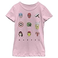 Marvel Girl's Retro Icons T-Shirt
