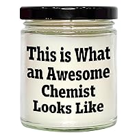 9oz Chemist Candle Gifts | Funny This is What an Awesome Chemist Looks Like Vanilla Soy Candle Chemistry Gifts for Mother's Day