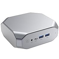 Mini PC Ubuntu,AMD A9 9400 APU(up to 3.2Ghz) Linux Computer 8GB RAM 128GB SSD,Mini Desktop Computer Suppport 4K Dual HDMI/2.4&5G WiFi/BT5.0/Gigabit Ethernet/VESA/Auto Power On