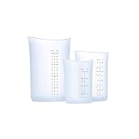 iSi Basics Measuring Set of 3 Silicone Flexible Measuring Cup, Translucent