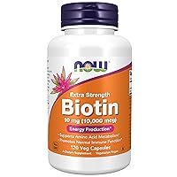 Supplements, Biotin 10 mg (10,000 mcg), Extra Strength, Energy Production*, 120 Veg Capsules