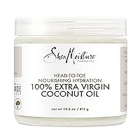 SheaMoisture Body Moisturizer For Dry Skin 100% Extra Virgin Coconut Oil Nourishing Hydration Soften And Restore Skin And Hair 14.5 oz
